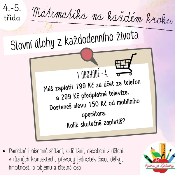 Matematika na každém kroku: Slovní úlohy