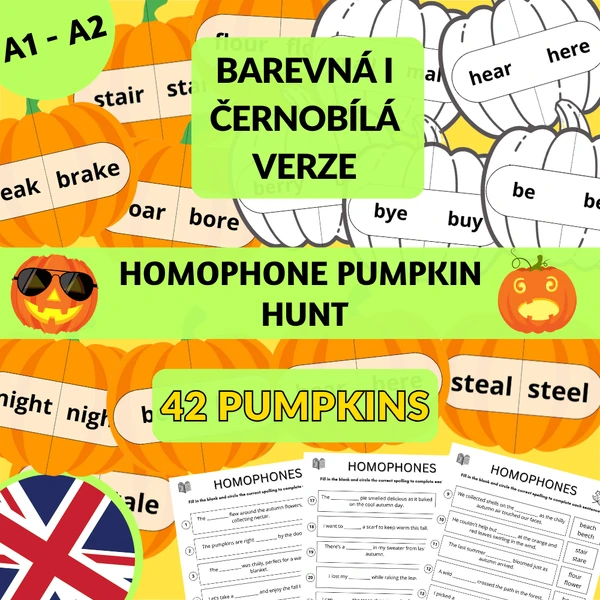 Homophone Pumpkin Hunt