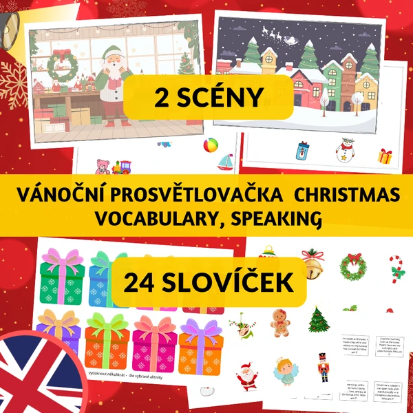 Vánoční prosvětlovačka - Christmas vocabulary, speaking