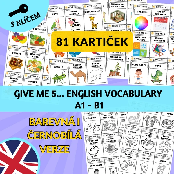 Give me 5... English vocabulary A1 - B1