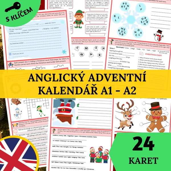 Anglický adventní kalendář A1 - A2