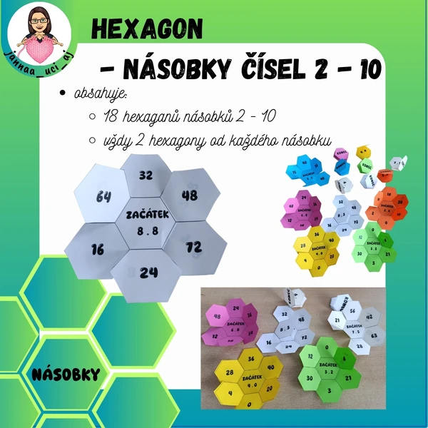 M - Hexagony - násobky 2 -10