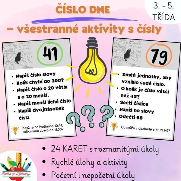 ČÍSLO DNE - všestranné aktivity s čísly