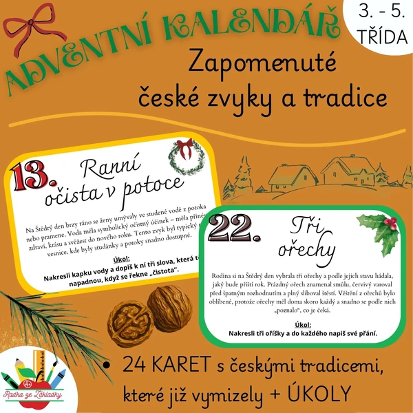 Adventní kalendář - zapomenuté české zvyky a tradice