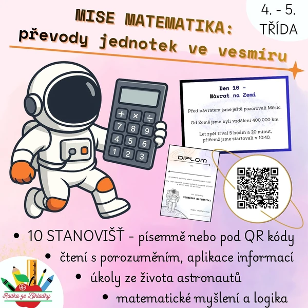 Mise MATEMATIKA: převody jednotek ve vesmíru
