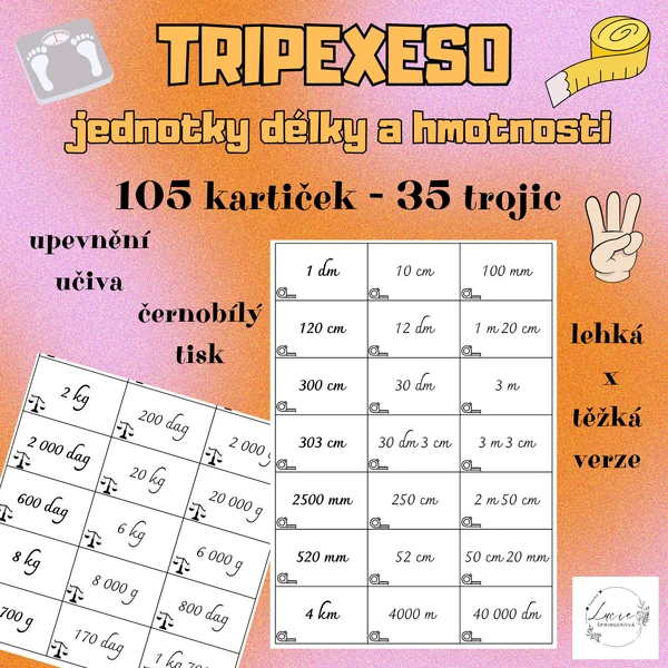 TRIPEXESO - jednotky délky a hmotnosti