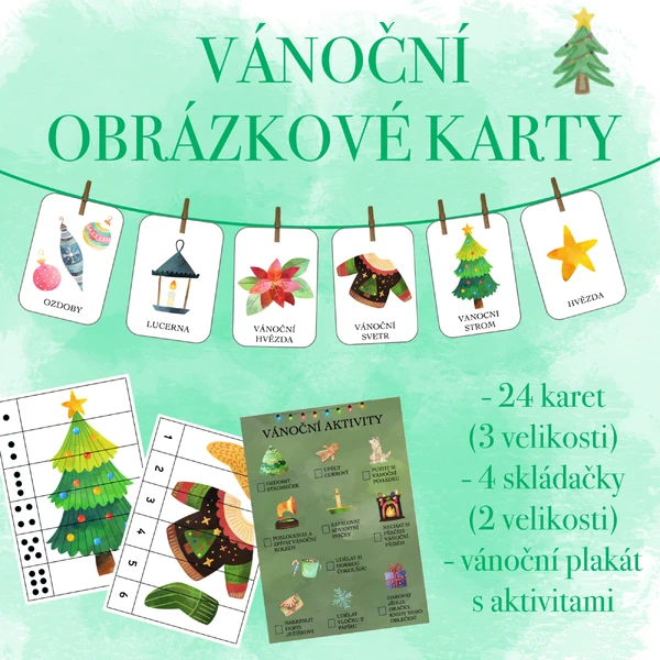 Vánoční obrázkové karty
