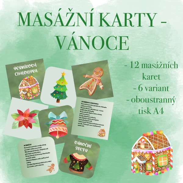 Masážní karty - Vánoce