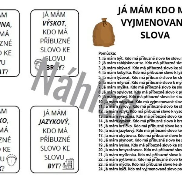 Já mám, kdo má - vyjmenovaná slova