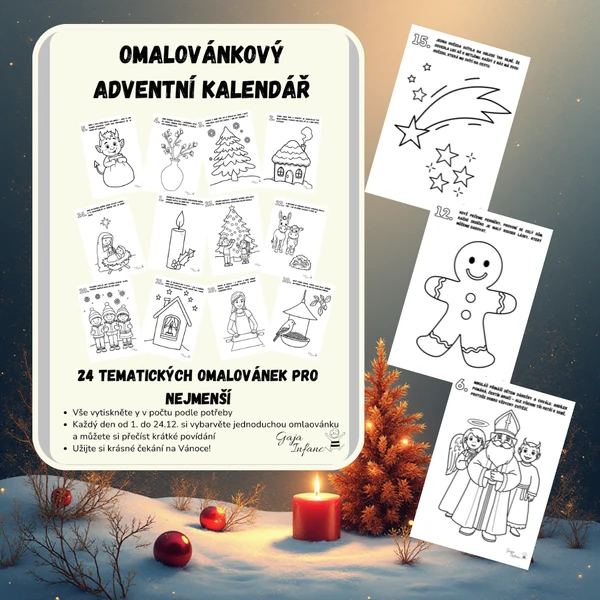 🎄 Omalovánkový adventní kalendář 🎄