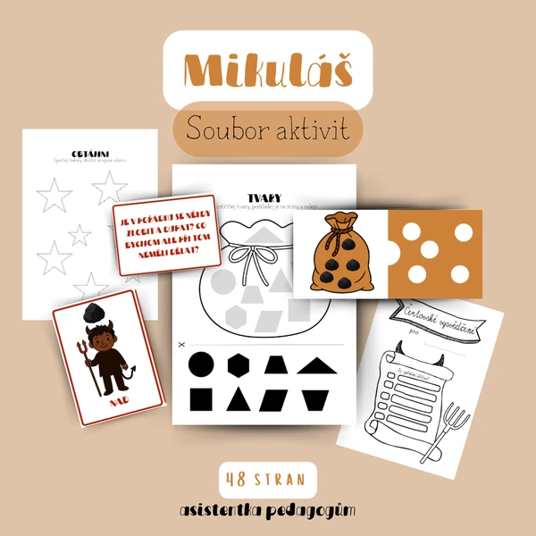 Čert, Mikuláš a anděl - soubor aktivit