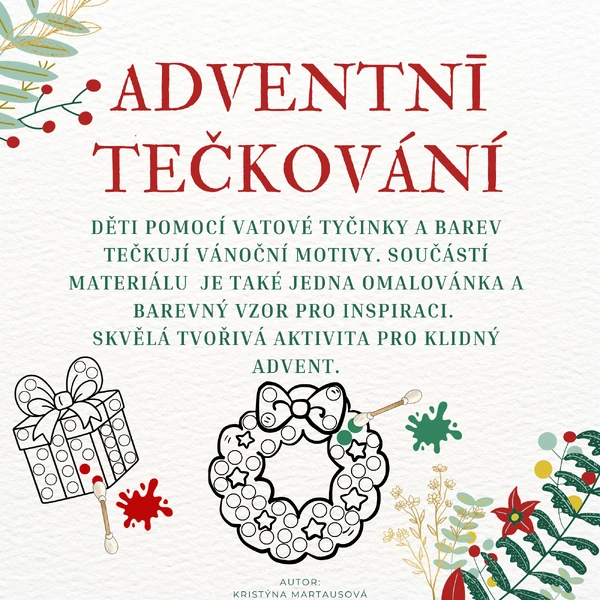 Adventní tečkování - 10 vánočních motivů