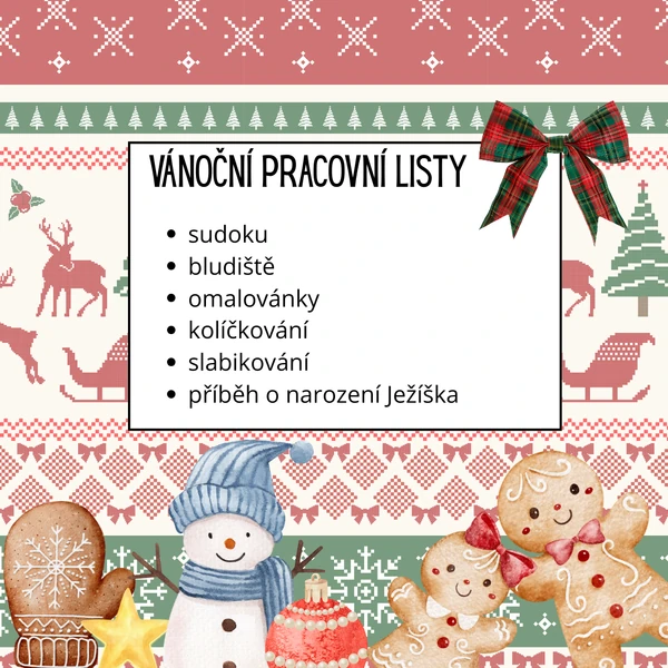 Vánoční pracovní listy