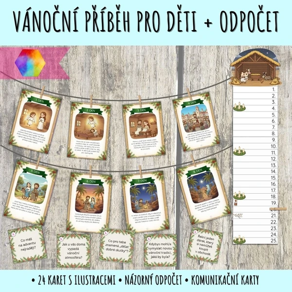 Adventní putování do Betléma: příběhové karty pro děti