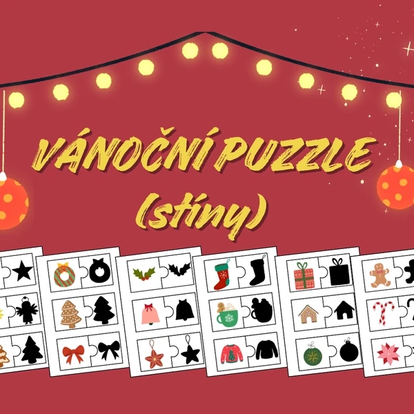 Vánoční puzzle - stíny