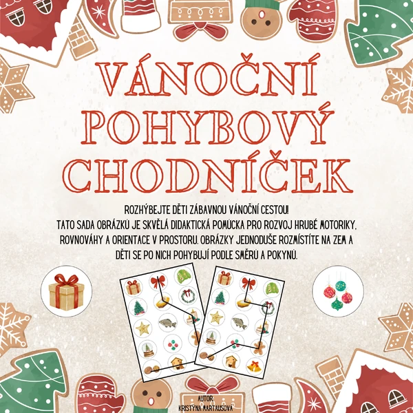 Vánoční pohybový chodník - Zábavná pohybová aktivita!