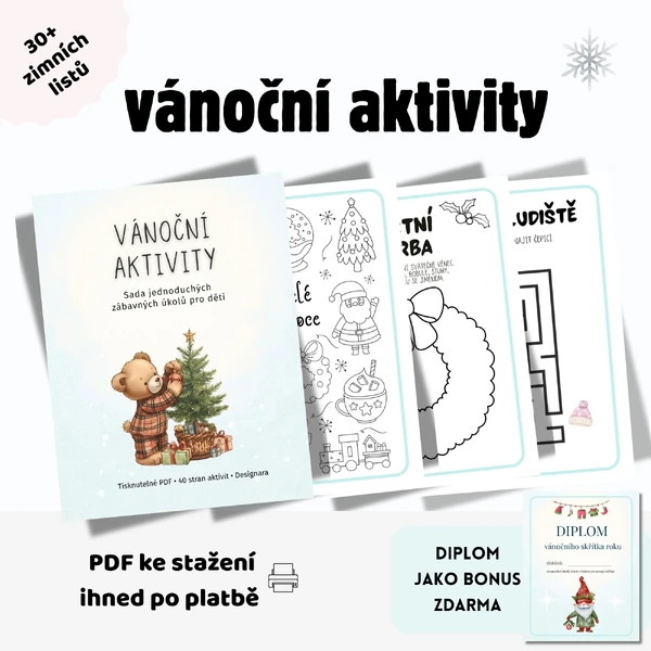 Zimní aktivity – 30+ pracovních listů
