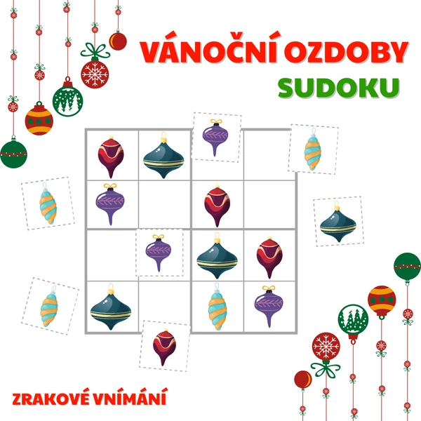 VÁNOČNÍ OZDOBY - sudoku