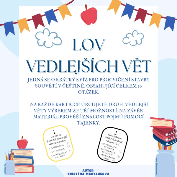 Lov vedlejších vět - Češtinářský kvíz
