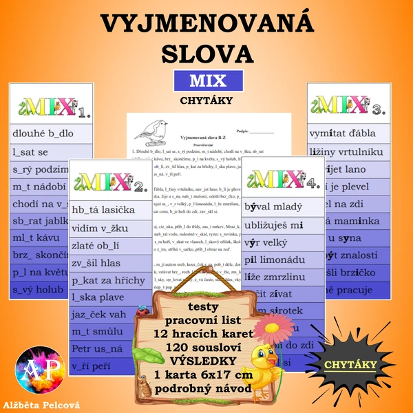 VYJMENOVANÁ SLOVA MIX (chytáky)