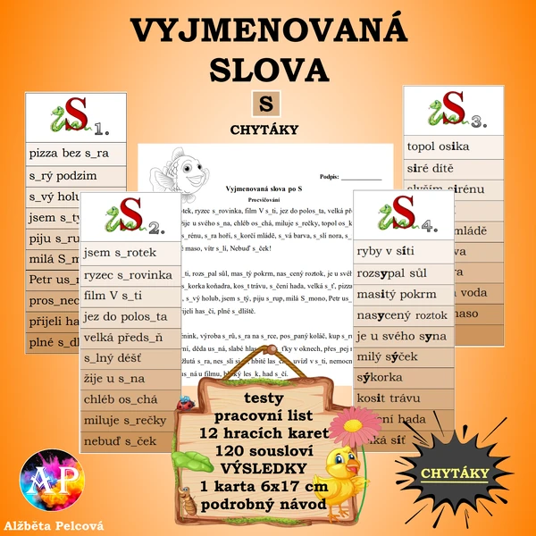 VYJMENOVANÁ SLOVA PO S (chytáky)