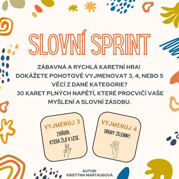 Slovní sprint - Zábavná a rychlá karetní hra!