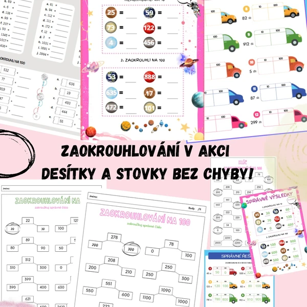 Zaokrouhlování v akci - desítky a stovky bez chyby!