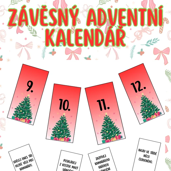 Závěsný adventní kalendář 