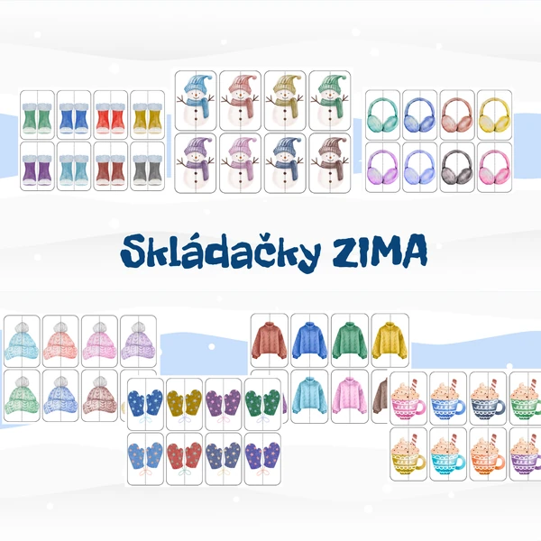 Skládačky ZIMA V BARVÁCH