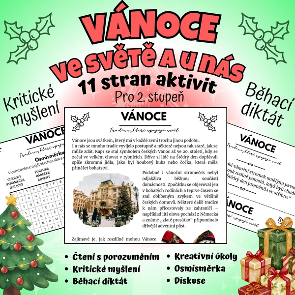 🎄Vánoce ve světě a u nás | Výukový balíček🎁