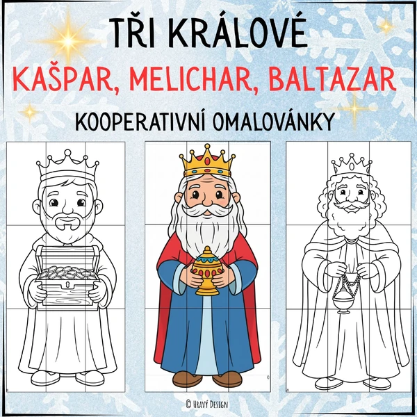 KOOPERATIVNÍ OMALOVÁNKY – TŘI KRÁLOVÉ