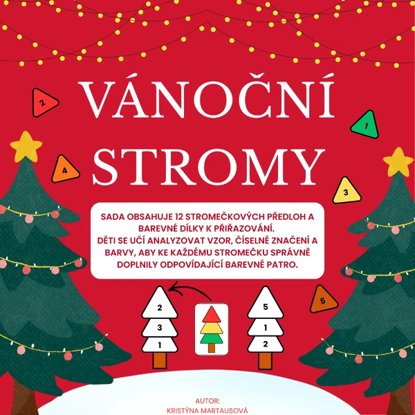Vánoční stromy - Čísla a barvy