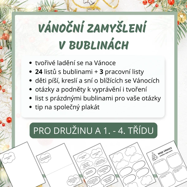 Vánoční zamyšlení v bublinách