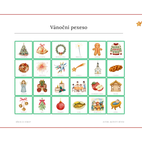 Vánoční pexeso