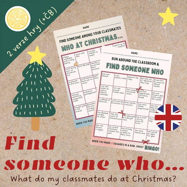 FIND SOMEONE WHO... Christmas bingo