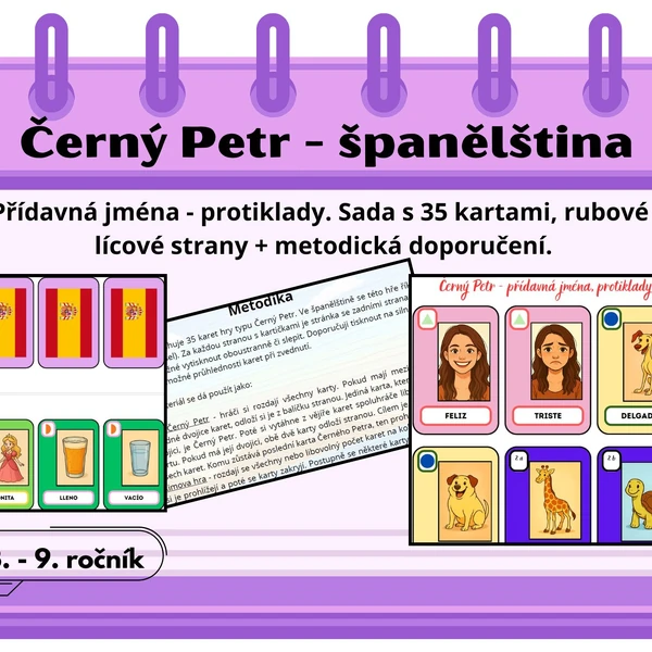 Španělština - Černý Petr (přídavná jména, protiklady)