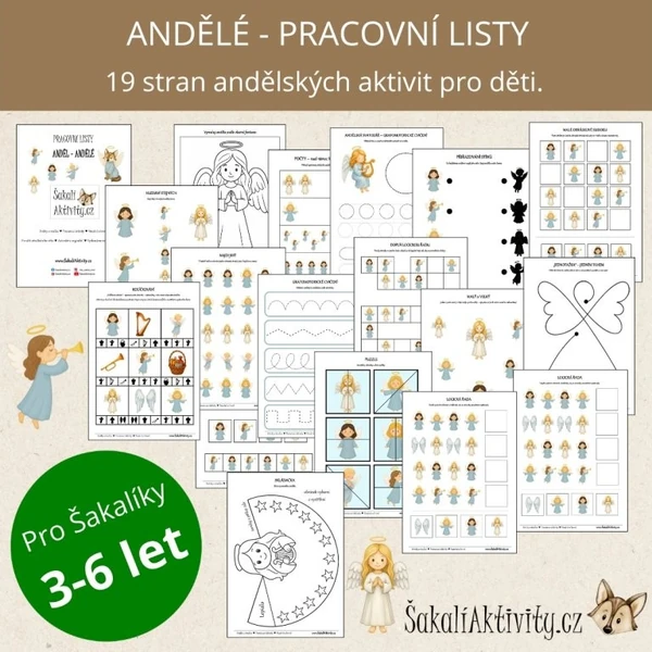  ANDĚLSKÉ PRACOVNÍ LISTY - ZDARMA 