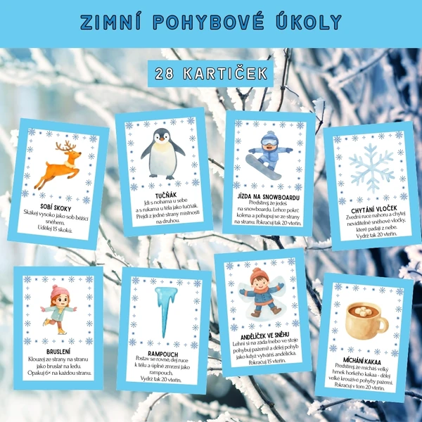 Zimní pohybové úkoly