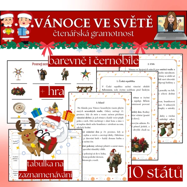 Vánoce ve světě - čtenářská gramotnost