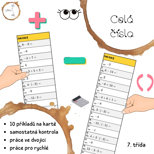 Celá čísla - AB karty