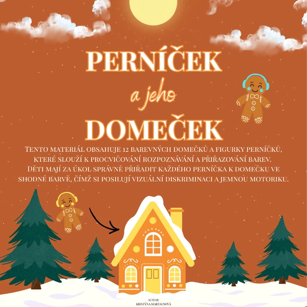 Perníček a jeho domeček - Rozpoznáváme barvy