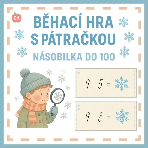 Běhací hra s pátračkou - násobilka