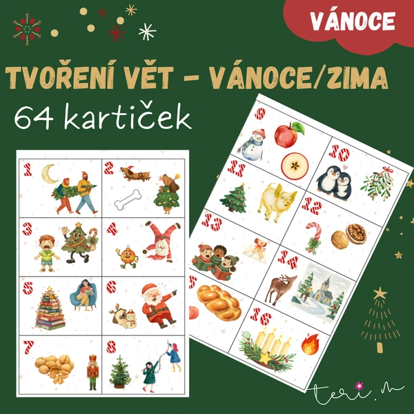 VÁNOCE - tvoření vět