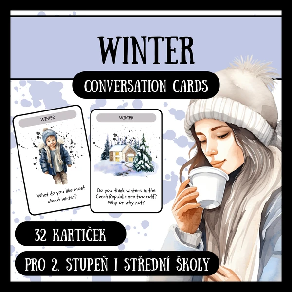 WINTER - CONVERSATION CARDS - ZIMA - konverzace