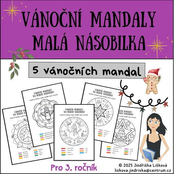 Vánoční mandaly na malou násobilku