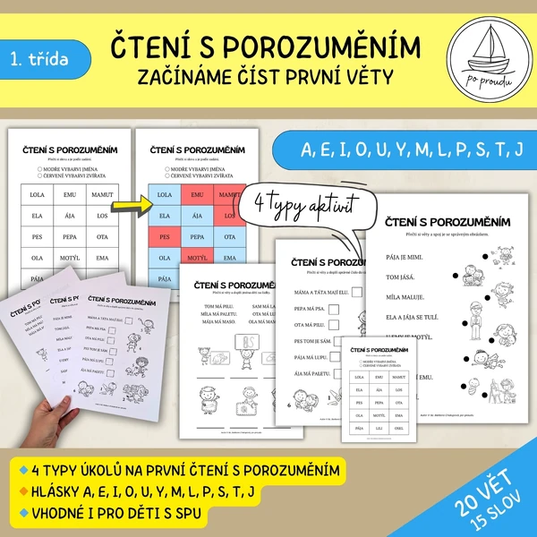 Čtení s porozuměním – 4 typy úkolů pro začínající čtenáře