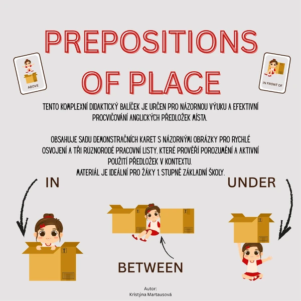 Prepositions of place - Anglické předložky místa