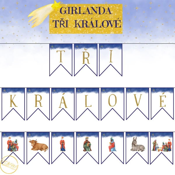 TŘI KRÁLOVÉ - GIRLANDA