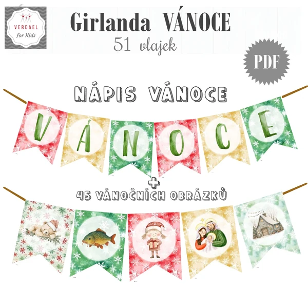GIRLANDA VÁNOCE - VÝZDOBA