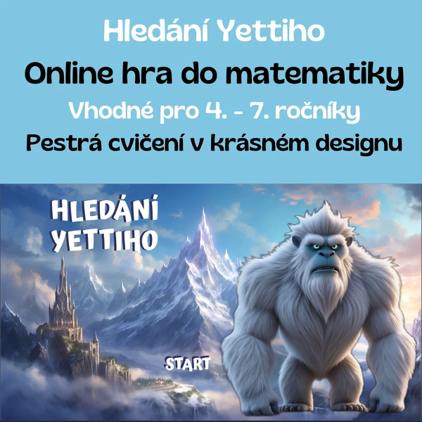 Hledání Yettiho - online hra do matematiky